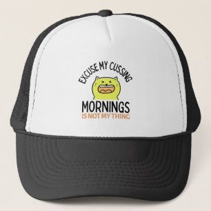 Gorra De Camionero Gato gracioso amarillo sarcástico   Zazzle