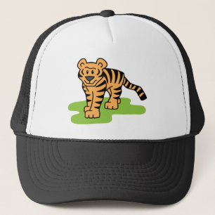 Gorra De Camionero Gato grande del tigre de Bengala del clip art del