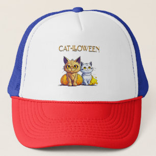 Gorra De Camionero Gato Halloween 