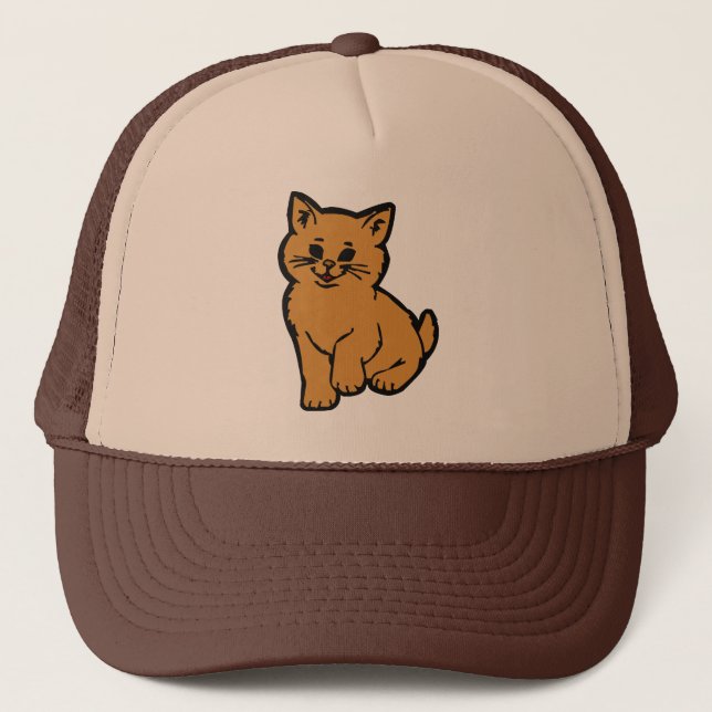 Gorra De Camionero Gato hinchado - naranja (Anverso)