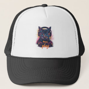 Gorra De Camionero Gato Jugador Sube de Nivel