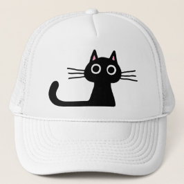 Gorra De Camionero Gato Kitty Negro de Guay | Unidad de diseño de lín