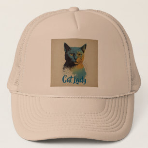 Gorra De Camionero Gato Lady Trucker Hat