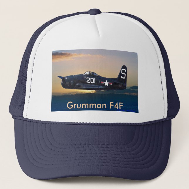 Gorra De Camionero Gato montés de Grumman F4F, Grumman F4F (Anverso)