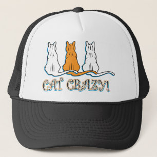 Gorra De Camionero Gato Naranja loco Tabby Gats