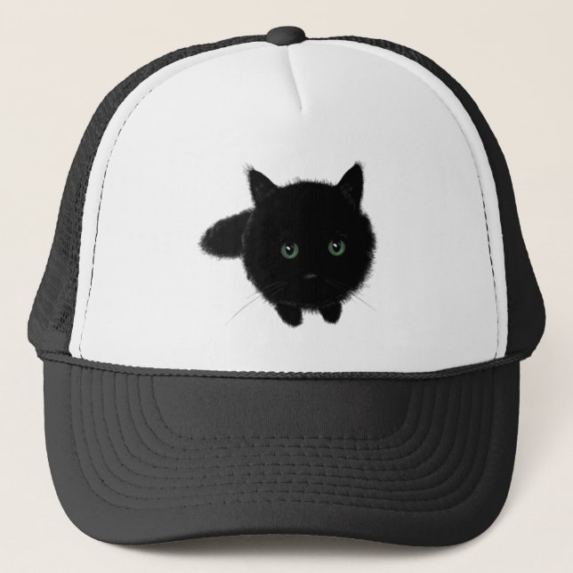 Gorra De Camionero Gato negro (Anverso)