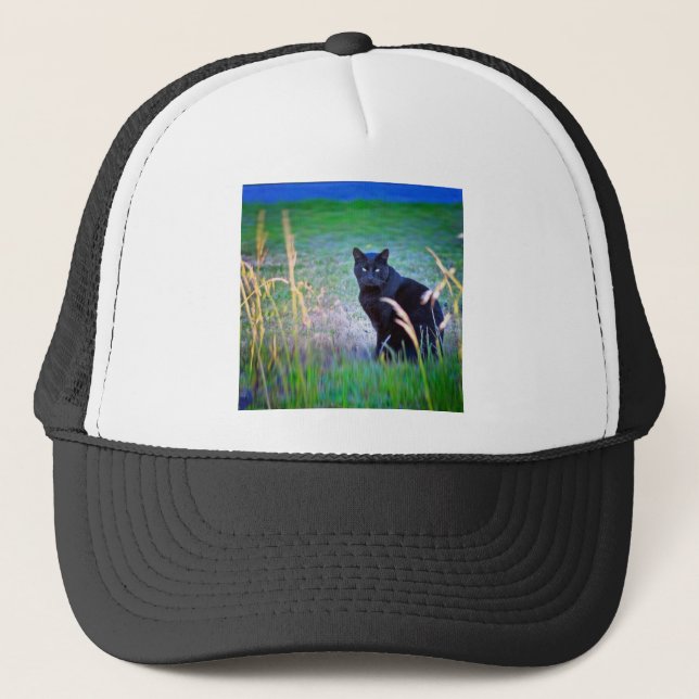 Gorra De Camionero Gato negro (Anverso)
