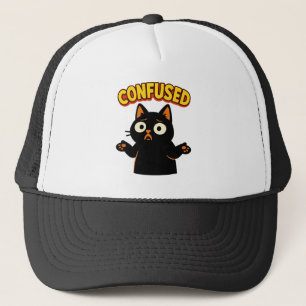 Gorra De Camionero Gato negro confuso