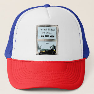 Gorra De Camionero Gato Negro Divertido, soy la vista