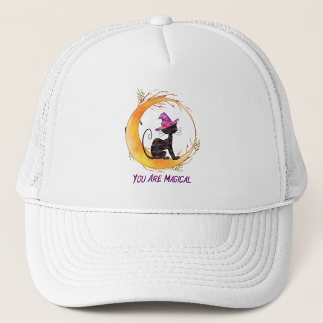 Gorra De Camionero Gato negro - Eres mágico (Anverso)