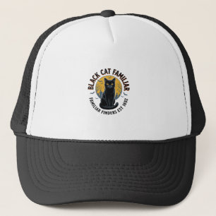 Gorra De Camionero Gato Negro Familiar Diseño de Rescate de Halloween