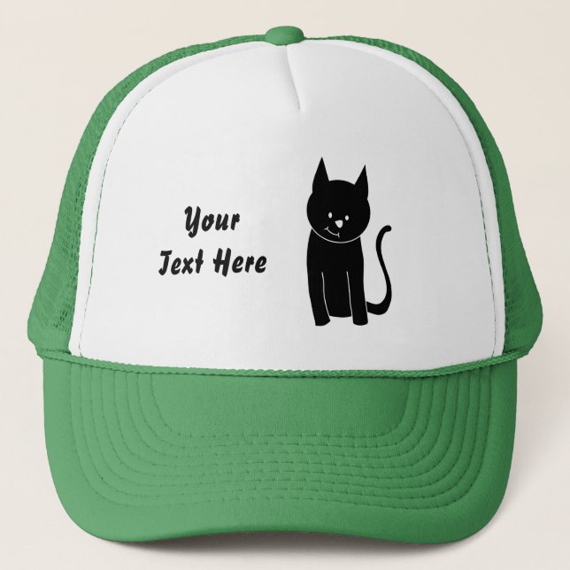 Gorra De Camionero Gato negro lindo (Anverso)