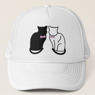Gorra De Camionero Gato negro y blanco