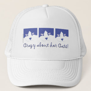 Gorra De Camionero Gato negro y blanco de pelo largo