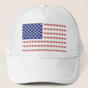 Gorra De Camionero Gato patriótico/Estados Unidos