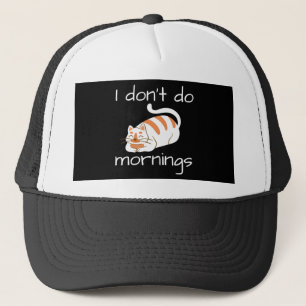 Gorra De Camionero Gato perezoso que no hago mañanas