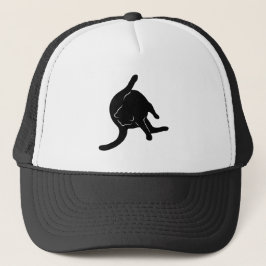 Gorra De Camionero Gato que lame la silueta del extremo