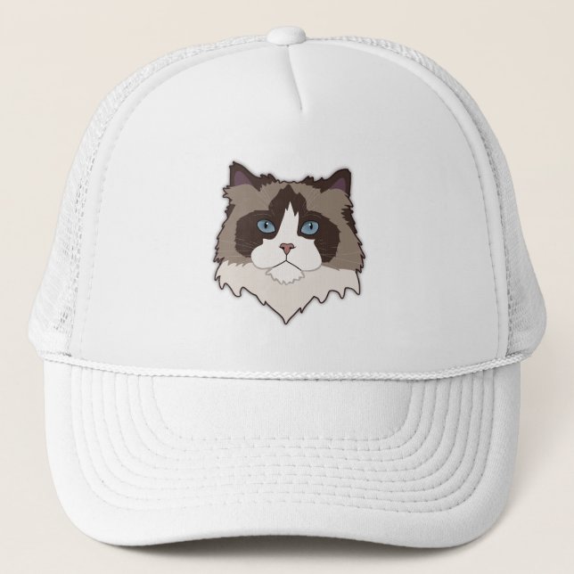 Gorra De Camionero Gato Ragdoll (Anverso)
