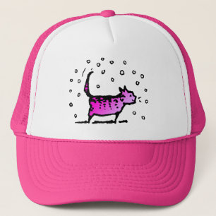 Gorra De Camionero Gato rosado femenino bonito lindo