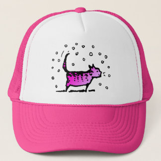 Gorra De Camionero Gato rosado femenino bonito lindo