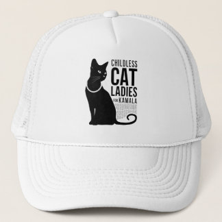 Gorra De Camionero Gato sin hijos de damas para Kamala harris T-Shirt