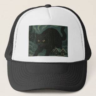Gorra De Camionero Gato Yule de Navidad islandés