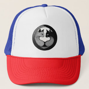 Gorra De Camionero Gatos blancos y negros
