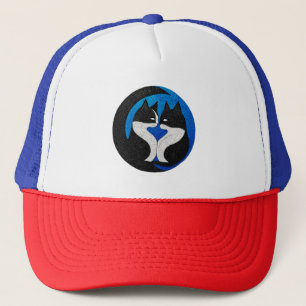 Gorra De Camionero Gatos blancos y negros