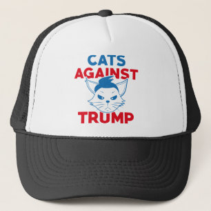 Gorra De Camionero Gatos contra Trump