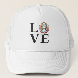 Gorra De Camionero Gatos de amor y meditación