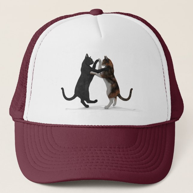 Gorra De Camionero Gatos de baile dulce (Anverso)