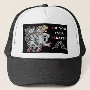 Gorra De Camionero Gatos del Rollerskating