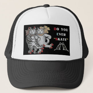 Gorra De Camionero Gatos del Rollerskating