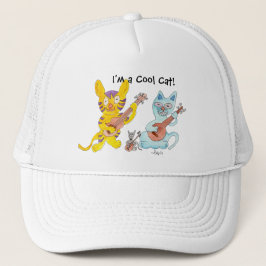 Gorra De Camionero Gatos guitarristas