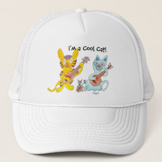 Gorra De Camionero Gatos guitarristas