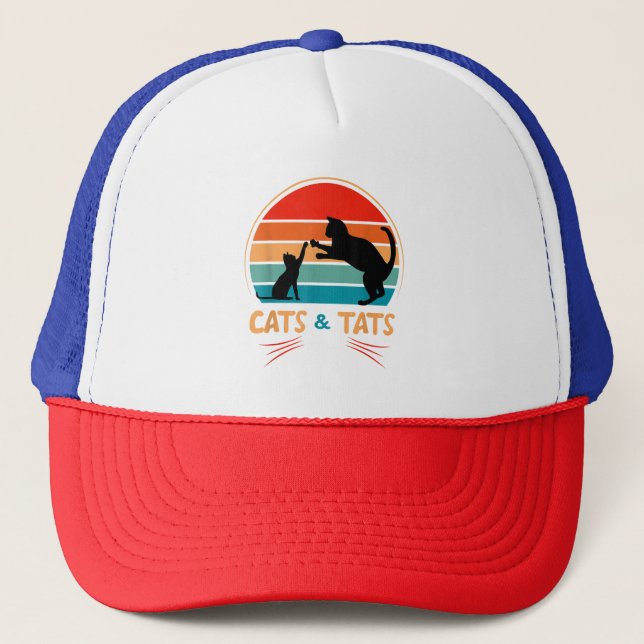 Gorra De Camionero Gatos & Tats - Gato  (Anverso)