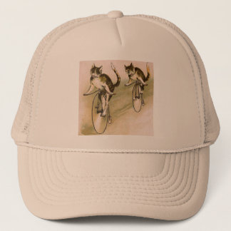 Gorra De Camionero Gatos vintage en las bicicletas