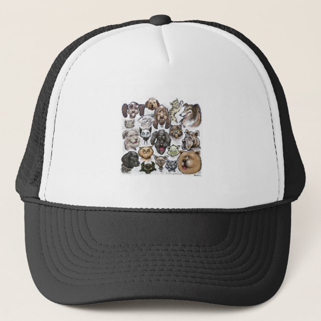 Gorra De Camionero Gatos y perros (Anverso)