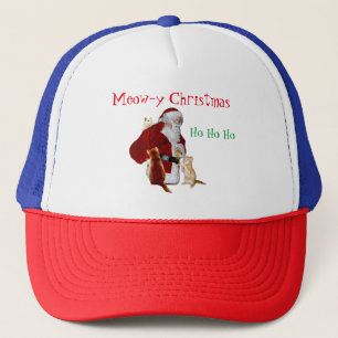 Gorra De Camionero Gatos y Santa