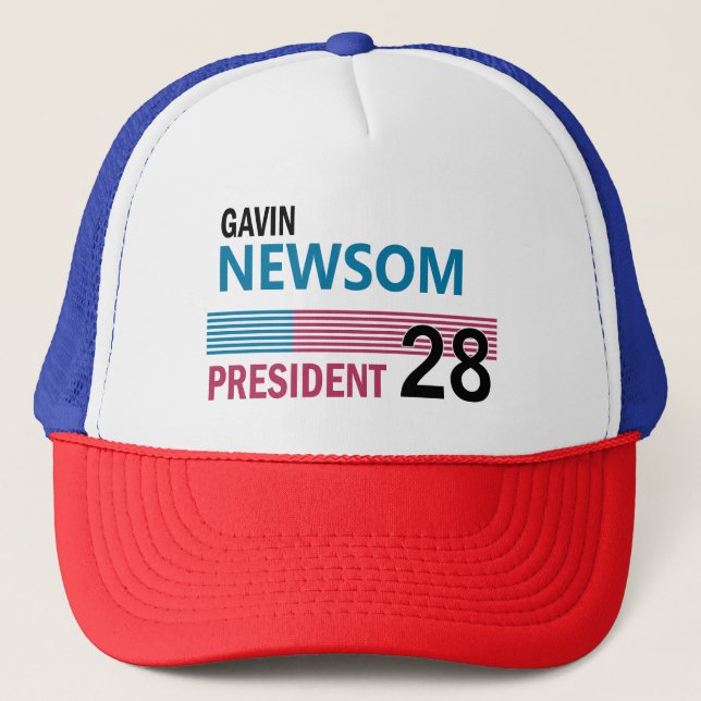 Gorra De Camionero Gavin Newsom 2028 (Anverso)