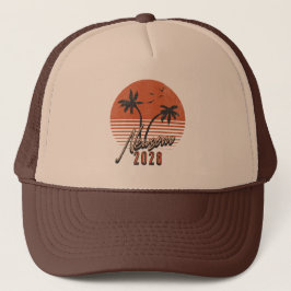 Gorra De Camionero Gavin Newsom 2028 Presidente Atardecer de Palma