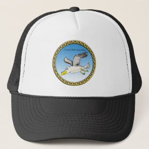 Gorra De Camionero Gaviota personalizado volando sobre la cabeza con 