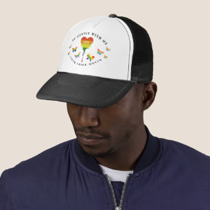 Gorra De Camionero Gay LGBTQ Orgullo Mes Mariposas del Corazón Arcoir