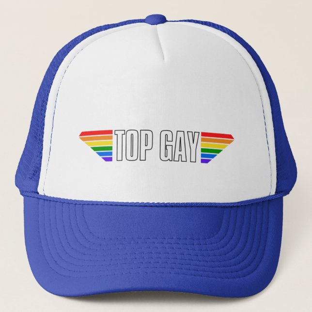 Gorra De Camionero Gay Orgullo Top Gay Prige Rainbow Flag LGBTQ (Anverso)