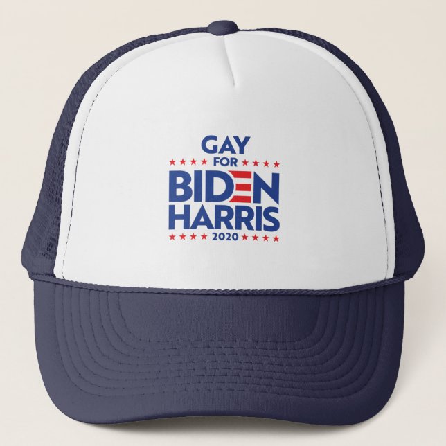 GORRA DE CAMIONERO GAY PARA BIDEN HARRIS (Anverso)