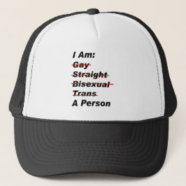 Gorra De Camionero Gay Straight Trans Una Persona