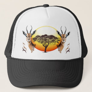 Gorra De Camionero Gazelle Animal salvaje Antelope africano