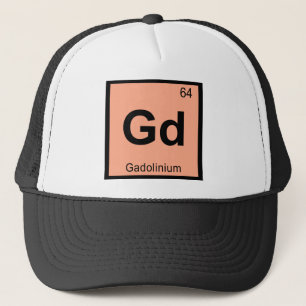 Gorra De Camionero Gd - Química del Gadolinio Símbolo de la Tabla Per