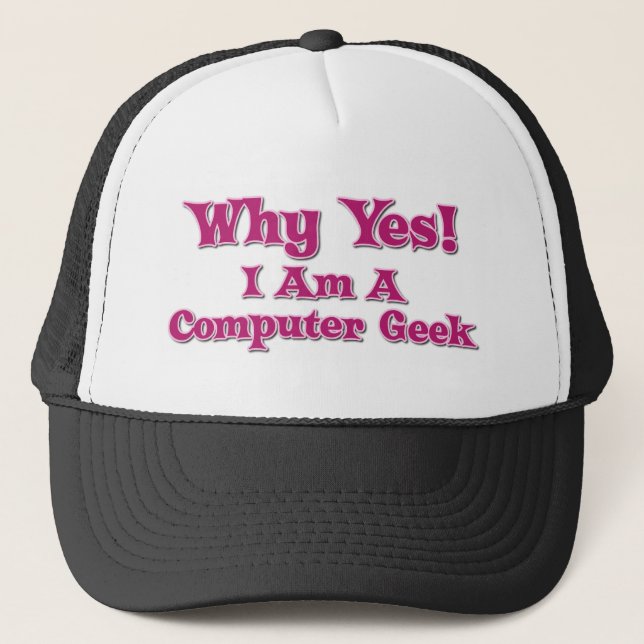Gorra De Camionero Geek De Computación (Anverso)