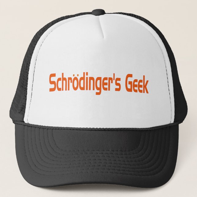 Gorra De Camionero Geek de Schrodinger (Anverso)